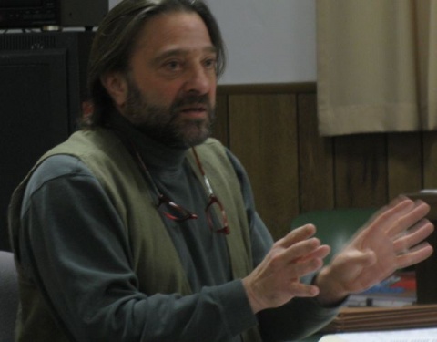 Attorney Kevin Young reassures Shandaken residents at the meeting that a new sewer use law will not endanger a nearly 90-year-old agreement with New York City to fund the Pine Hill plant.